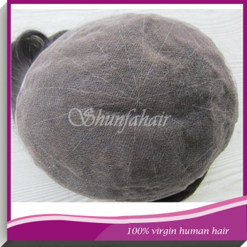 Indian Remy Human Hair Mens Thin Skin Pu Toupees