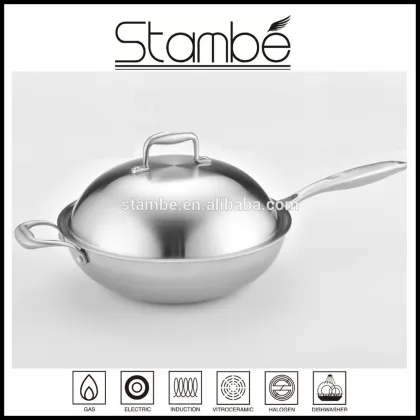 Korea Design Stambe All Clad Stainless Steel non-stick frying pan