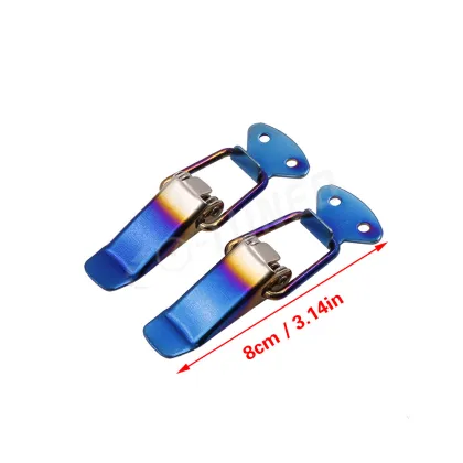 JDM Titanium Blue Bonnet Clip Burnt Blue Lock Clip Kits
