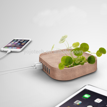 Universal USB Wall Charger - Portable Multiple Rapaid Family-Sized Desktop Charging Station with External Detachable Power Cord