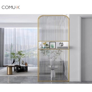 Aluminum Alloy Frame Decorative Glass Entry Door Partition