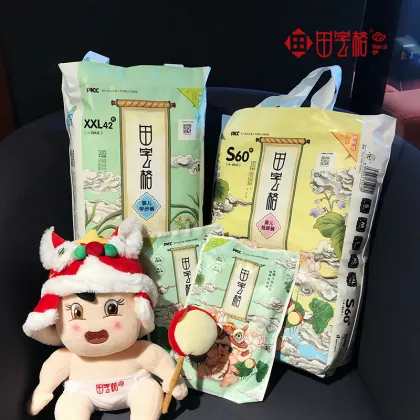 cartoon adult diaper baby diaper in Diaper Manufacturing Plant