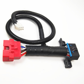 12V Red Male Female Automobile OBDII Wire Assembly