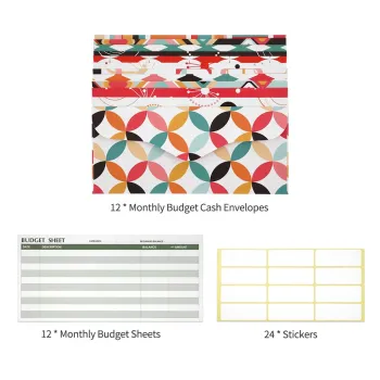 Budget Wallet Envelopes with Expense Tracker Sheets Stickers