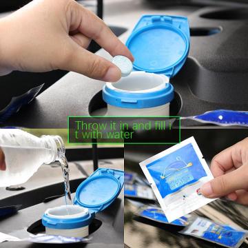 Concentrated Wiper Effervescent Tablet for Vehicle Windshield Cleaning