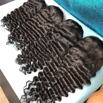 Brazilian Human Hair Lace Front Wigs For Black Women ,Deep Wave Virgin Hair Wig,  Preplucked deep curly full lace human hair wig