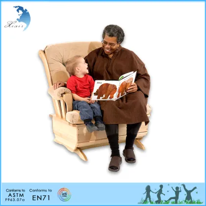 Custom EN71Wooden Bench Gliders Montessori Children Furniture