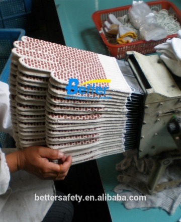 Free Samples White T/C Lined PVC Dots Construction Gloves Bulk Price