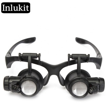 10x إلى 25x LED مصابيح مصابة بإصلاح عينات مكبرة مع عدسة Loupe
