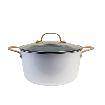 HK Soup Pot Special Household Ceramic Coating Double Ear Instant Noodle Pot