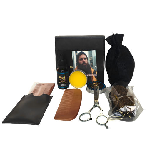 7 peça definida o melhor kit de crescimento de barba masculina
