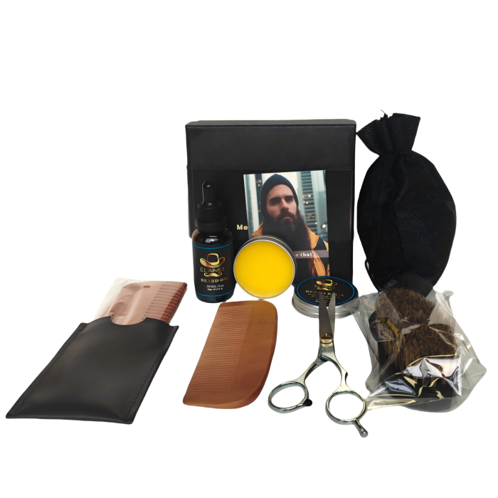 7 peça definida o melhor kit de crescimento de barba masculina
