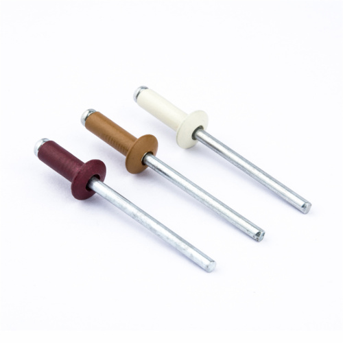 Aluminium/Steel colored blind rivets with large flange