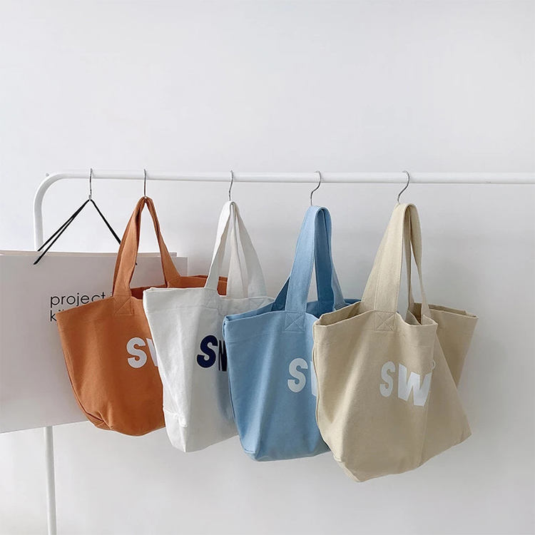 Túi tote mua sắm vải cotton bền tự nhiên tùy chỉnh