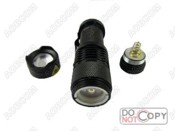 240 Lumens Led Flashlight Absk98,brighter Than Absz1, 3.7v Aluminum Zoom Led Flashlight For Camping Flashlight