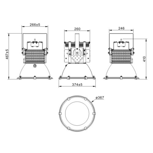 CREE 200 Watt LED High Bay ánh sáng