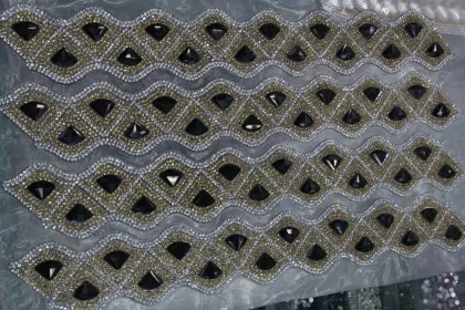 Newest Design Hotfix Swarovski Glass Crystal Mesh Sheet 24*40cm