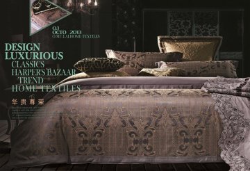 High quality Silk Jacquard Rose Bedding sets, Cotton Jacquard comforter cover set