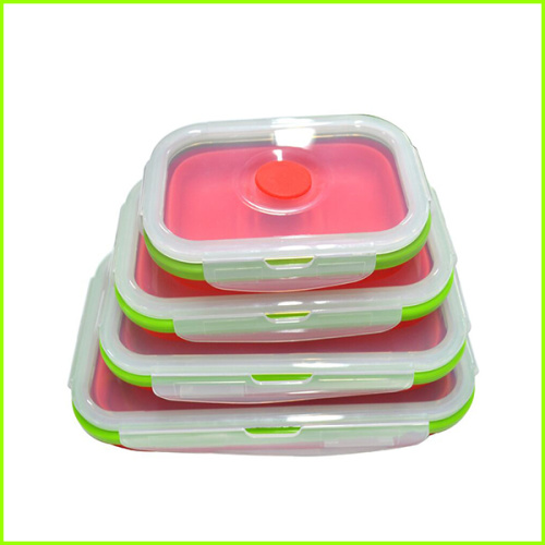 Non-toxic Collapsible Silicone Lunch Box Set