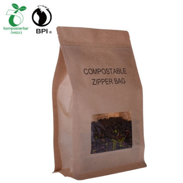 Sacs de ziplock compostables de certification BPI personnalisés