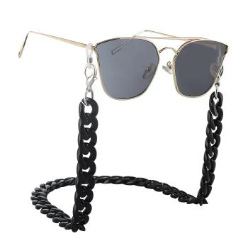 9 Colors Acrylic Candy Tortoiseshell Amber Concave Shape Eyeglass Chain for Women Fashion Sunglasses