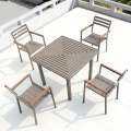 Table et chaises de jardin en alliage en aluminium en aluminium extérieur