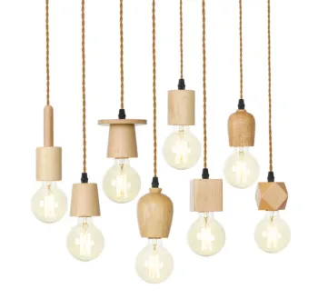 Industrial Hanging Light Fixtures with E27 Socket for Home Decor