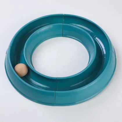 Sustainable Cat Ring and Tower of Tracks Interactive Toy Set - 3 Pcs