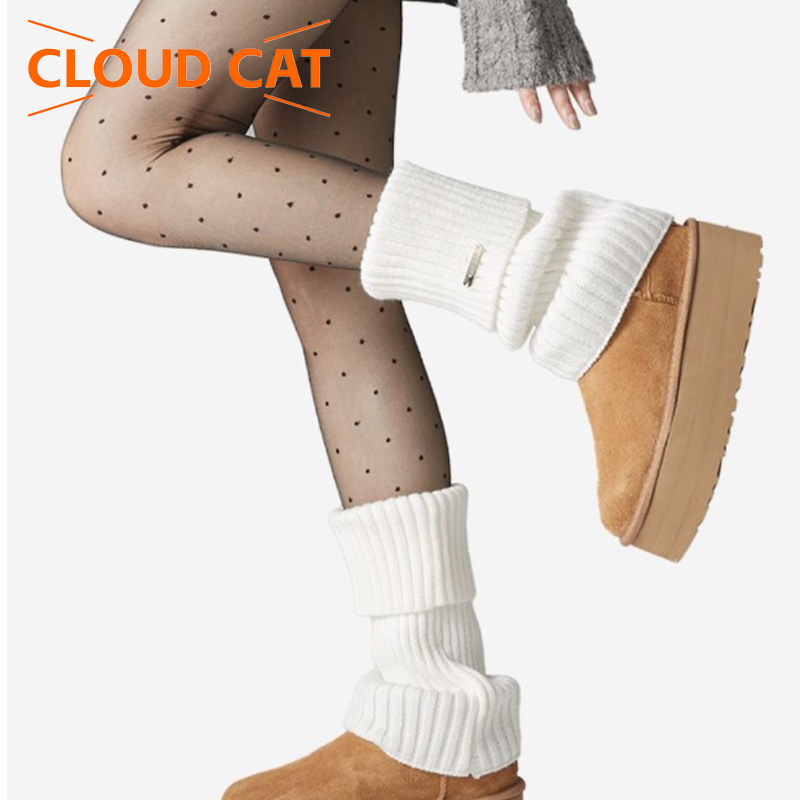 Șosete groase tricotate, cu husă de protecție