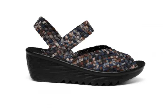 Camouflage Blue Breathable Mesh Lining Woven Sandals