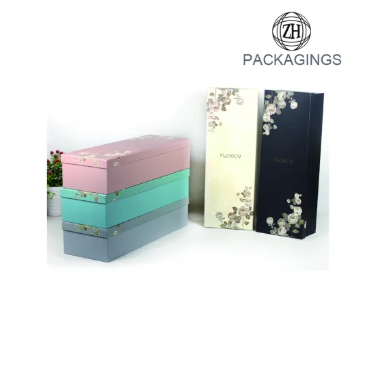 Rigid cardboard gift flower packaging box