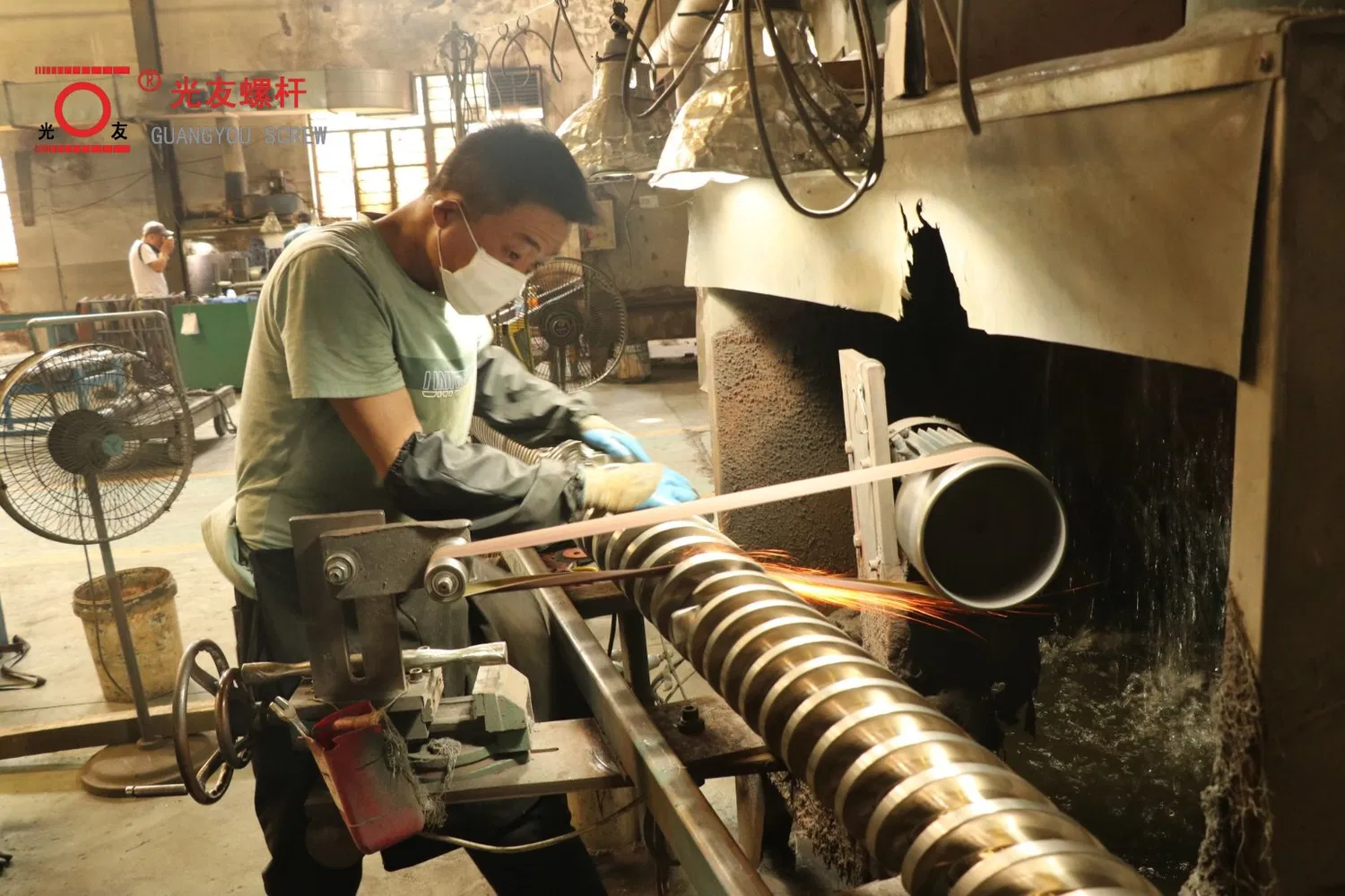 Precision-machined PS extrude screw at bariles na bahagi