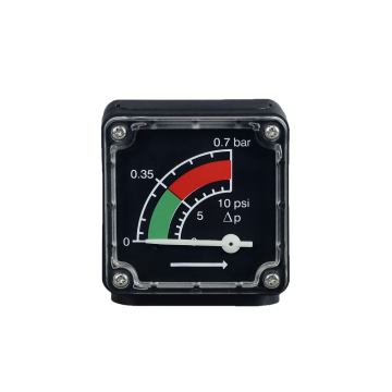 Manómetro de presión diferencial para filtros de aire comprimido