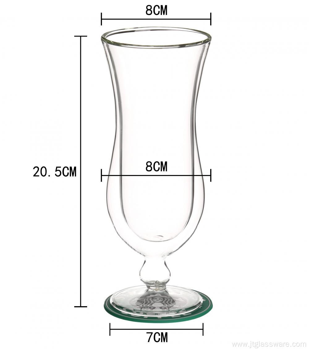 New Design Custom Double Glass Beer Cup