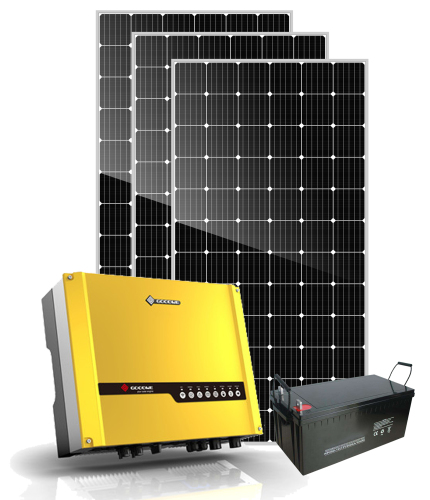 الطاقة الشمسية 5kw الألواح الشمسية الهجينة مع البطارية