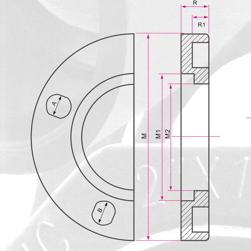 ASTM SCH80 UPVC Van Stone Flange رمادي داكن