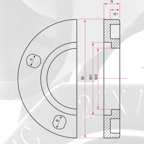 ASTM SCH80 UPVC Van Stone Flange Cinza escuro