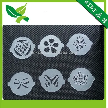 A set of plastic stencil for cake and cupcakes