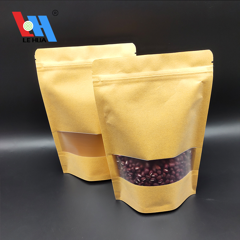 Custom Resealable Stand Up Zip-lock Kraft Bags