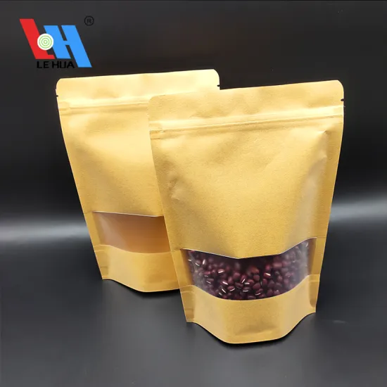 Custom Resealable Stand Up Zip-lock Kraft Bags