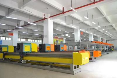 Double head rebar bending center