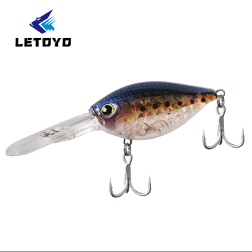 Letoyo 50mm Mini Minnow CrankBaits-トラウトとベース用の沈没＆フローティング人工餌