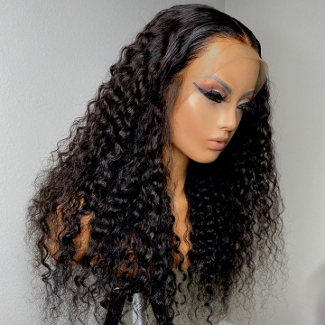 Wholesale Long Curly Hair Lace Wigs Indian Virgin Human Hair Free Part Cuticle Aligned 13x4 Lace Front Wig With Baby Hair