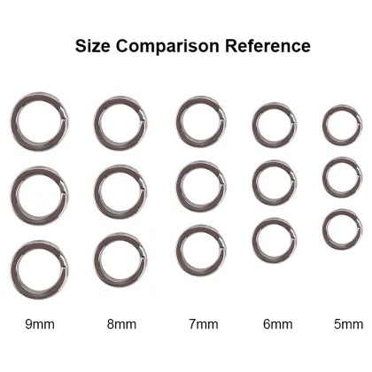Stainless Steel Fishing Split O-Rings: Flat Split Rings for Quick Change