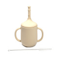Taza de entrenamiento con pajita de silicona Taza para beber para niños pequeños de 360°
