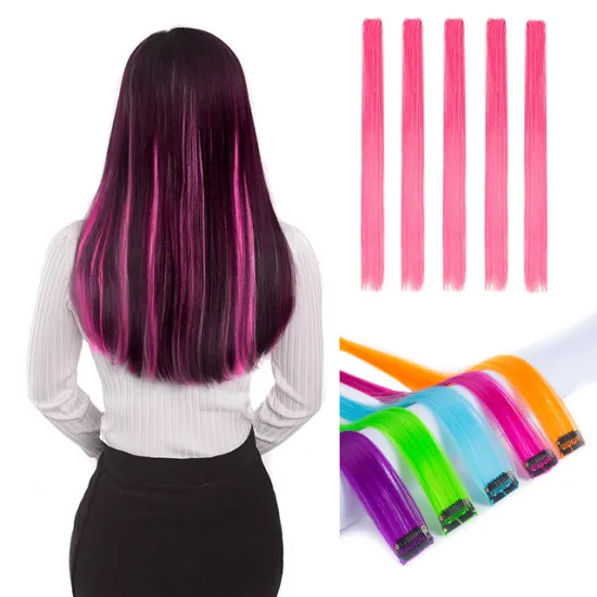 Wholesale Crochet Hair Colorful Synthetic Braids Straight Hair Coloured Braids Clip In Hair Extension