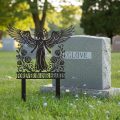 Elegante palo per tomba di angeli in ferro per giardini commemorativi