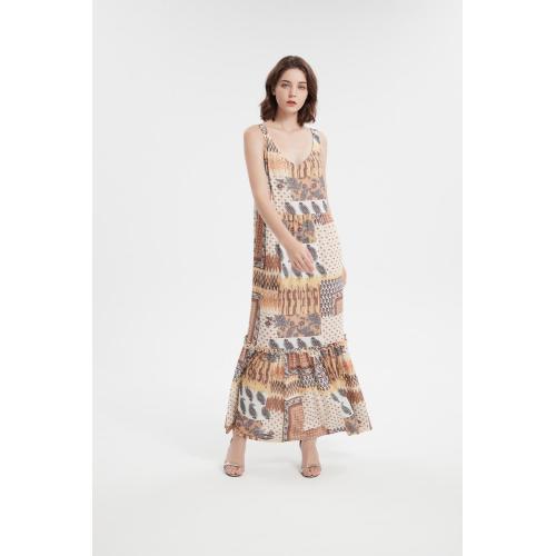 Europe maxi dresses high stretchy