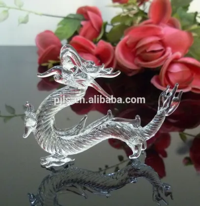 glass dragon crystal dragon for desk table decoration