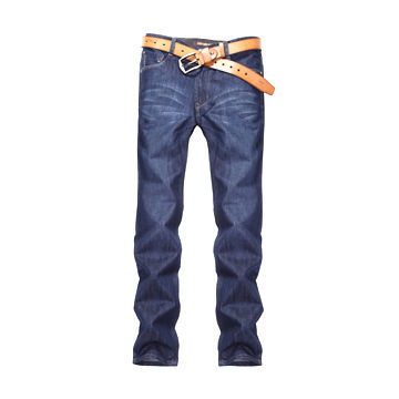 Jeans, Made of 35% Cotton and 65% Polyester Denim